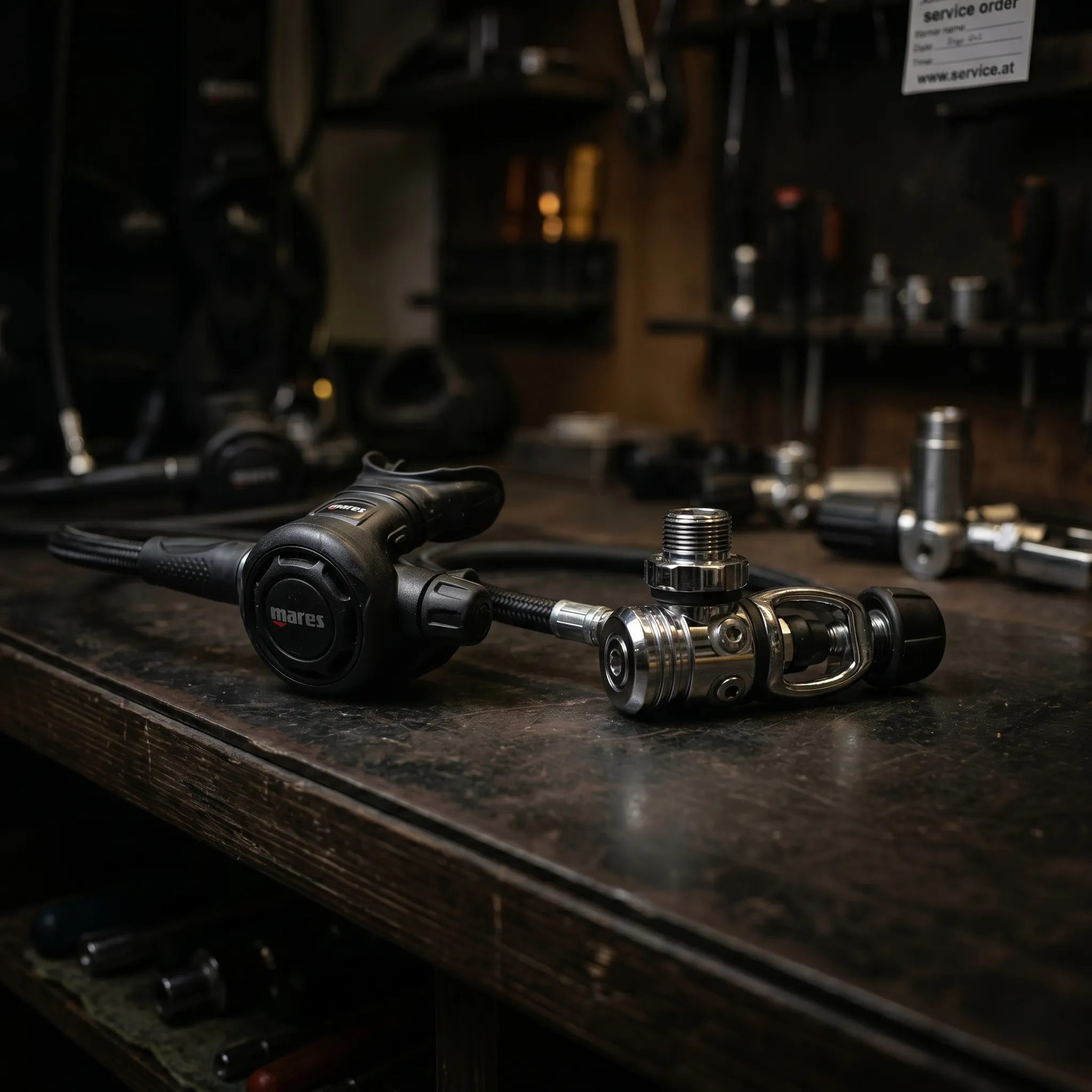Reglerservice in Wien für Atemregler und Tauchregler: Wartung, Revision, Ultraschallreinigung, Originalteile und 24 h Druckprüfung.